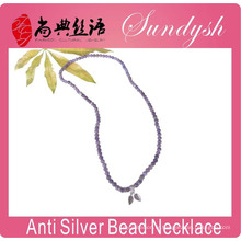 Perles en cristal cru à la main unique perlé 925 feuilles charmes bracelet collier perlé